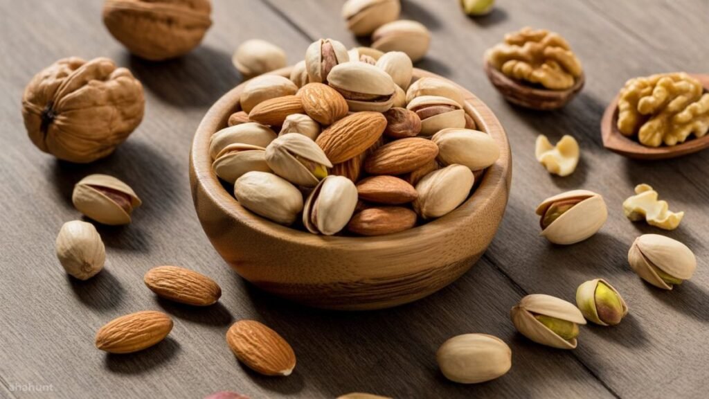 Almonds, walnuts, and pistachios as healthy snacks for weight management