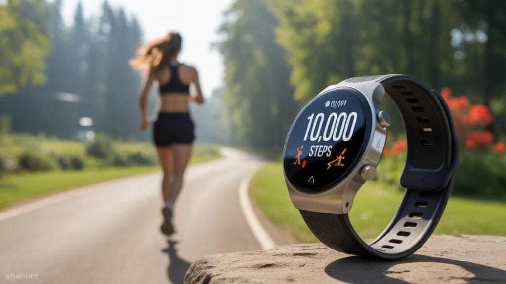 How many steps a day to lose weight – Smartwatch showing 10,000 steps.